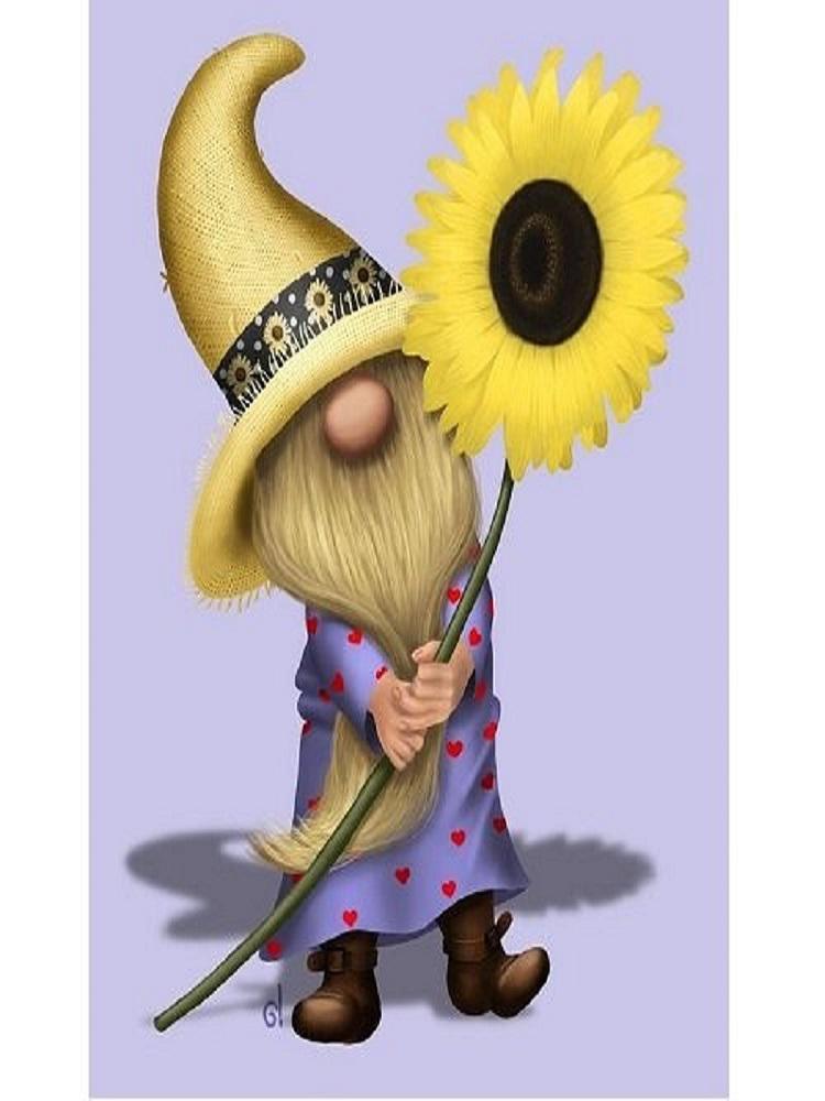 Sunflower Gnome Free 5D Diamond Painting Kits MyCraftsGfit - Free 5D Diamond Painting mycraftsgift.com