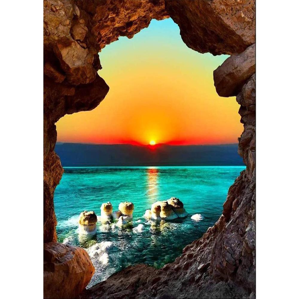 Free Sunset by The Sea - MyCraftsGfit - Free 5D Diamond Painting