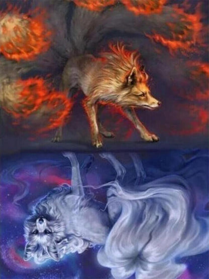 Free The Reflection Of The Nine-tailed Fox - MyCraftsGfit - Free 5D Diamond Painting