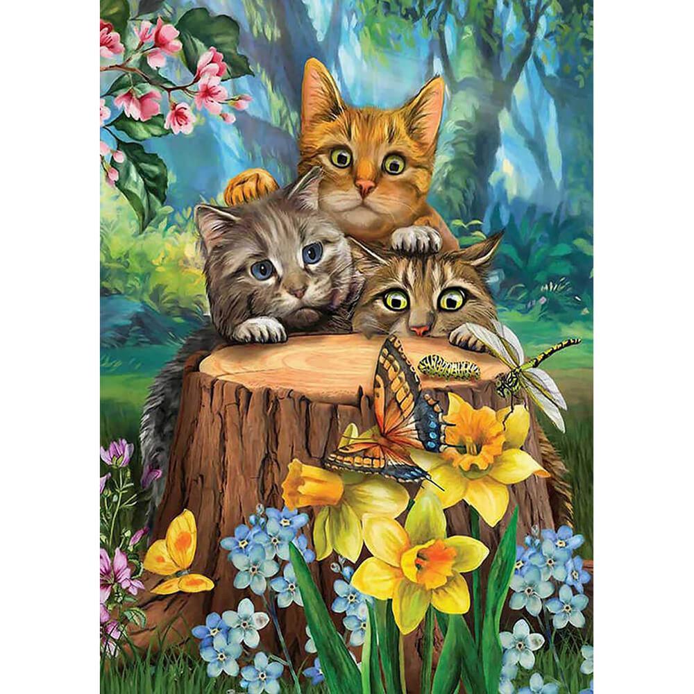 Free Three Cats - MyCraftsGfit - Free 5D Diamond Painting