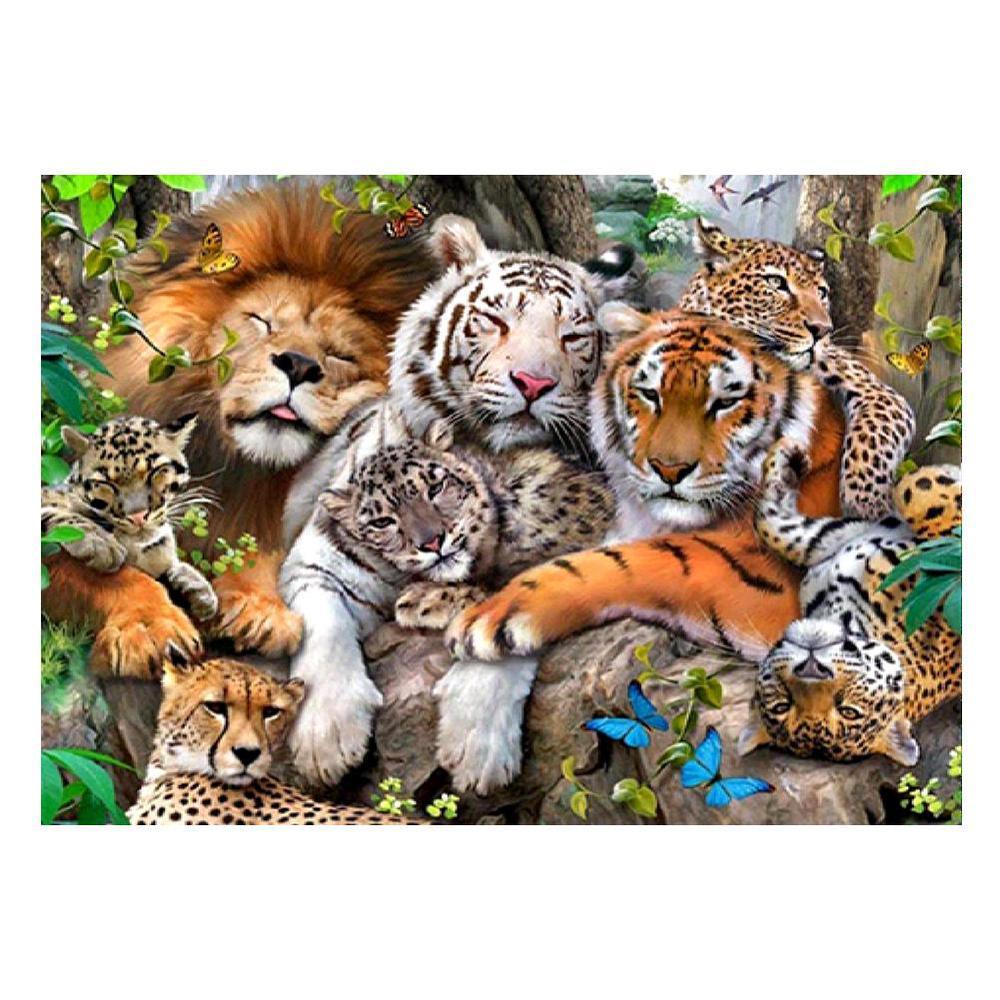 Free Tiger and Lion - MyCraftsGfit - Free 5D Diamond Painting