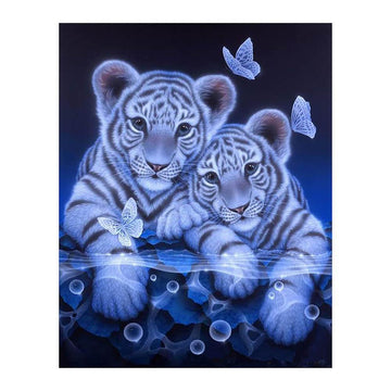 Tigers Free 5D Diamond Painting Kits MyCraftsGfit - Free 5D Diamond Painting mycraftsgift.com