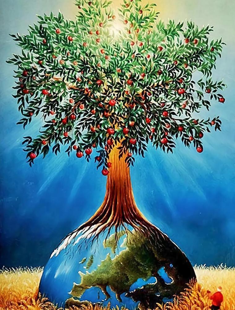 Free Tree of Earth - MyCraftsGfit - Free 5D Diamond Painting