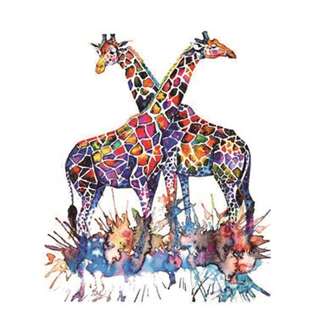 Two Giraffes Free 5D Diamond Painting Kits MyCraftsGfit - Free 5D Diamond Painting mycraftsgift.com