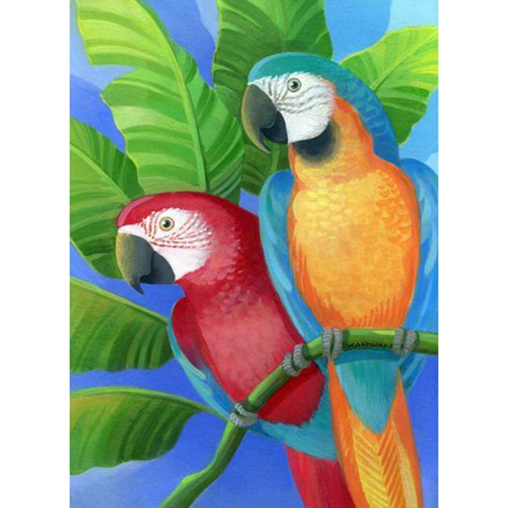 Free Two Parrot - MyCraftsGfit - Free 5D Diamond Painting