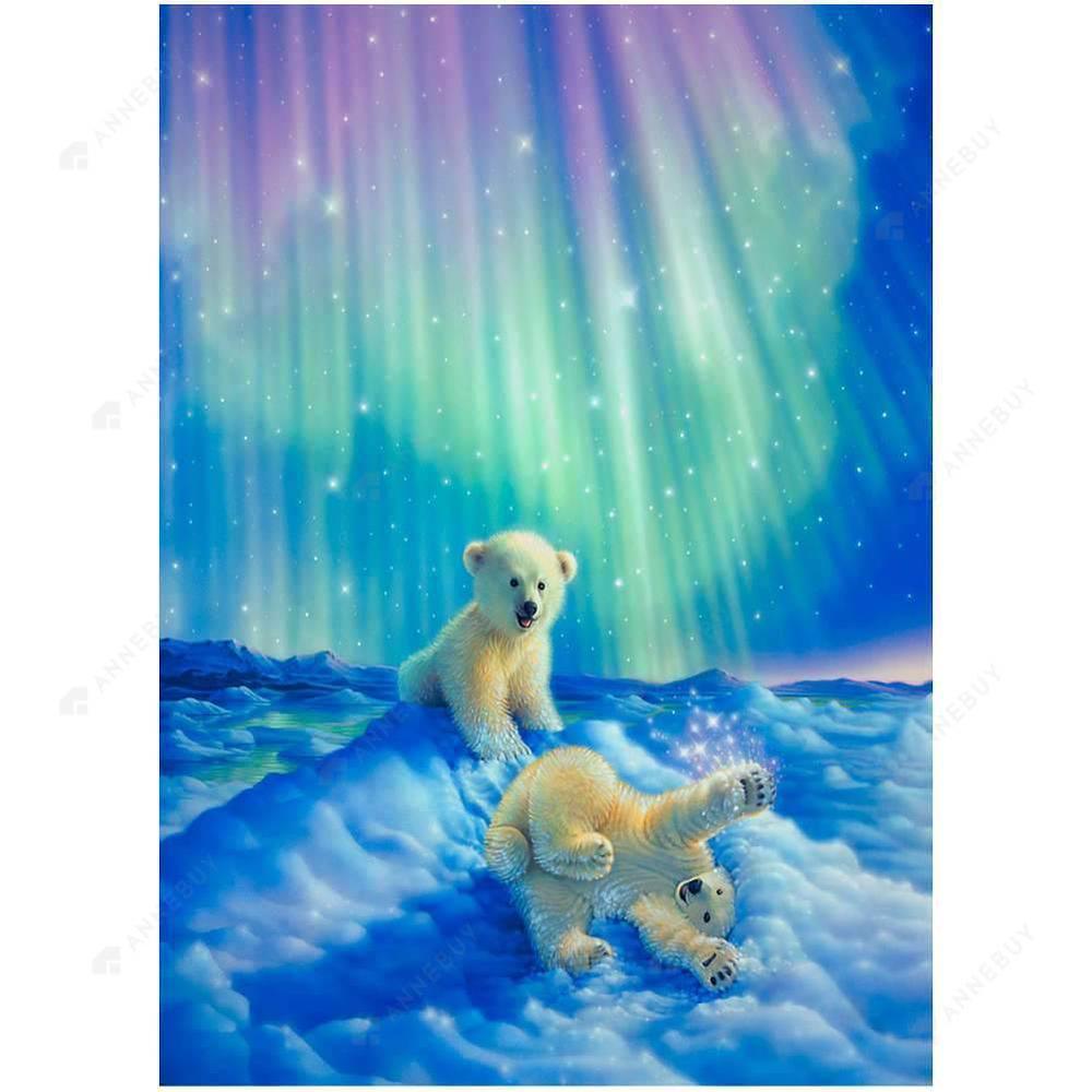 Two Polar Bear Hobbies Free 5D Diamond Painting Kits MyCraftsGfit - Free 5D Diamond Painting mycraftsgift.com