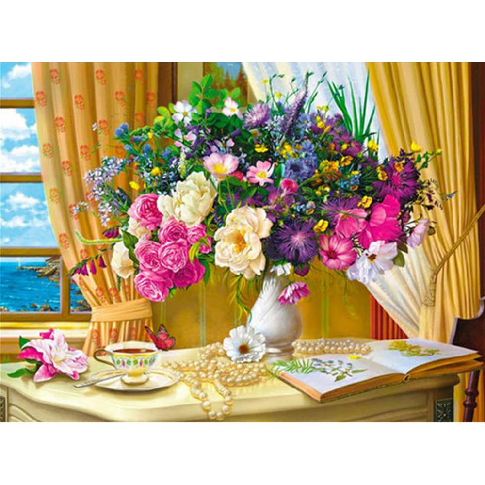 Vase flower Free 5D Diamond Painting Kits MyCraftsGfit - Free 5D Diamond Painting mycraftsgift.com