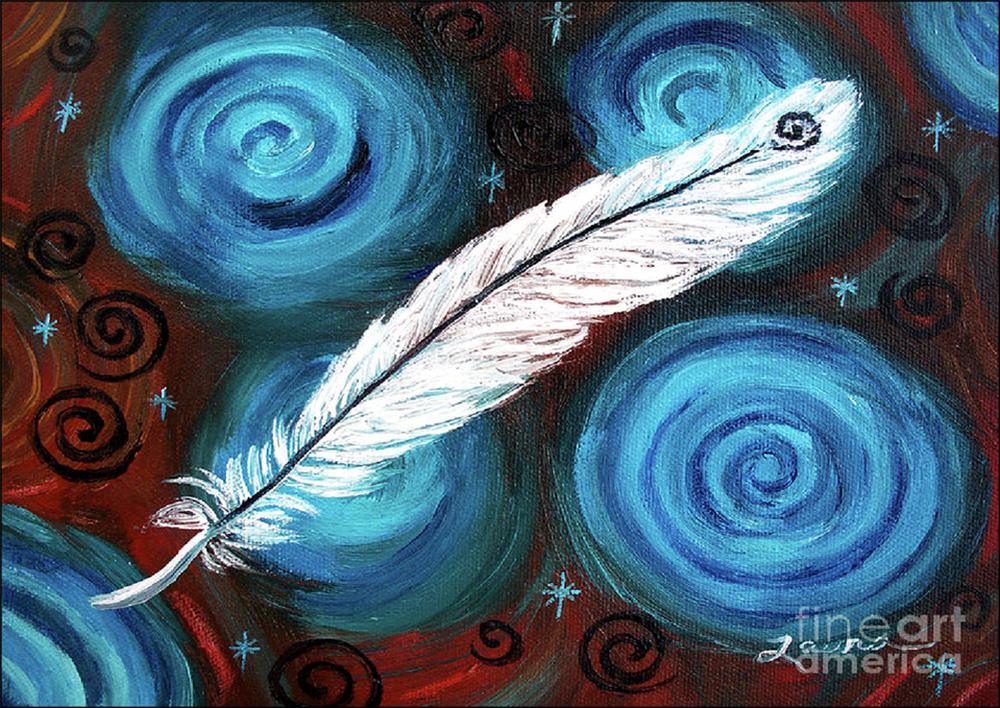 Free Watercolor Feather - MyCraftsGfit - Free 5D Diamond Painting