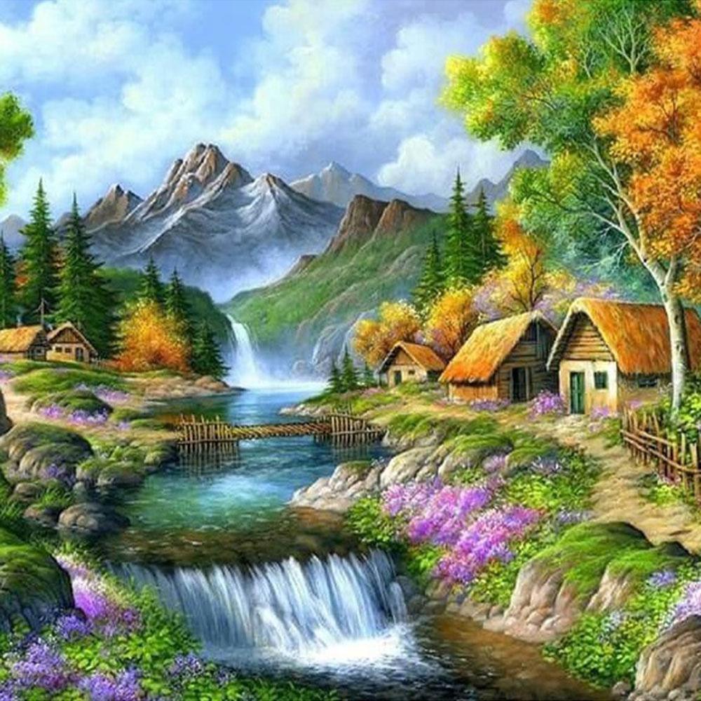 Free Waterfall - MyCraftsGfit - Free 5D Diamond Painting