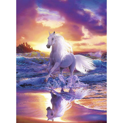 Free White Horse - MyCraftsGfit - Free 5D Diamond Painting