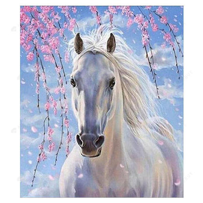 Free White Horse - MyCraftsGfit - Free 5D Diamond Painting