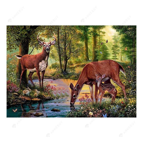 Free Wild Deer - MyCraftsGfit - Free 5D Diamond Painting