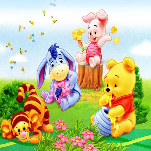 Winnie-the-pooh Free 5D Diamond Painting Kits MyCraftsGfit - Free 5D Diamond Painting mycraftsgift.com