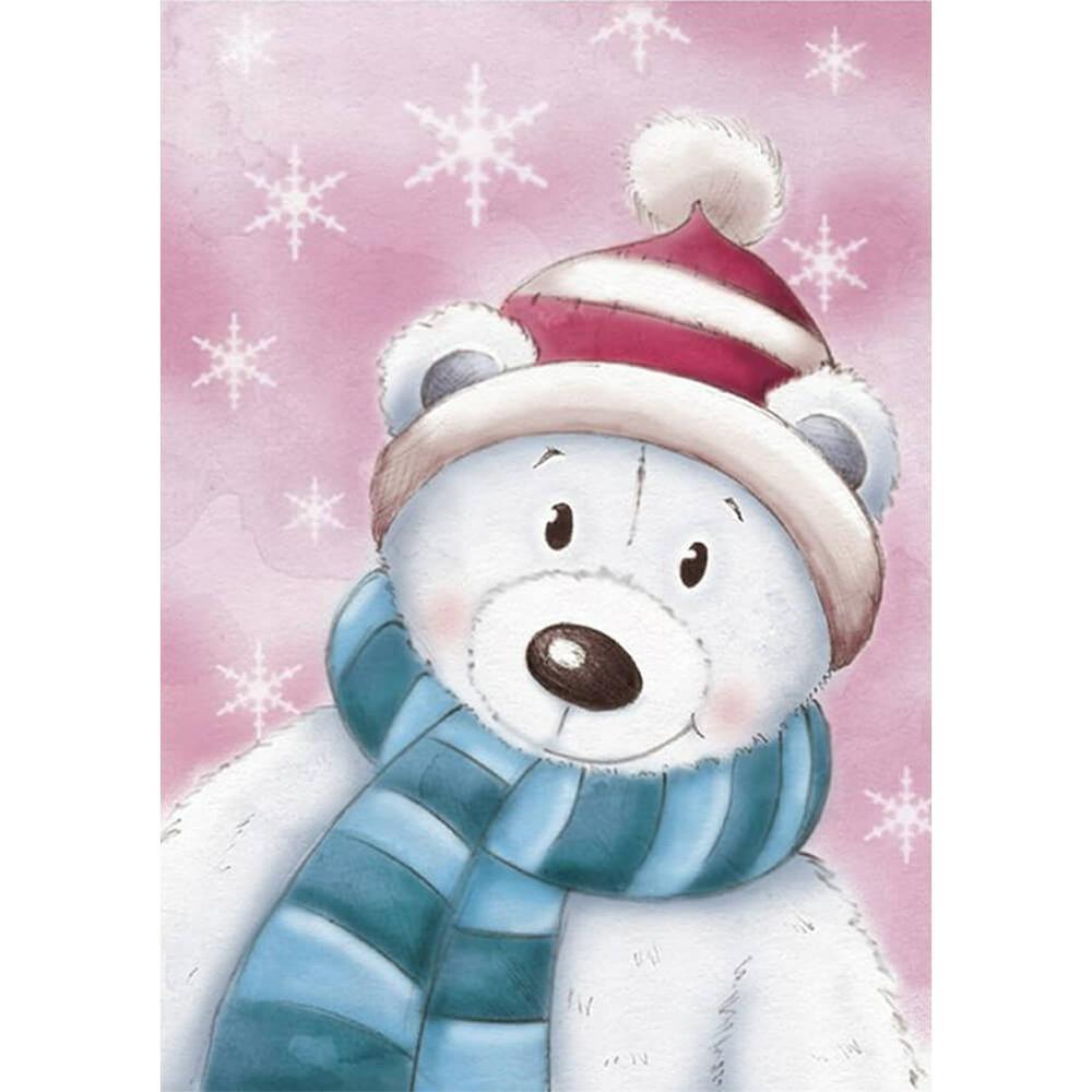 Free Winter Cartoon Polar Bear - MyCraftsGfit - Free 5D Diamond Painting