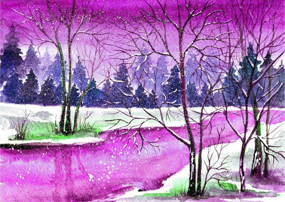 Free Winter Scenery - MyCraftsGfit - Free 5D Diamond Painting