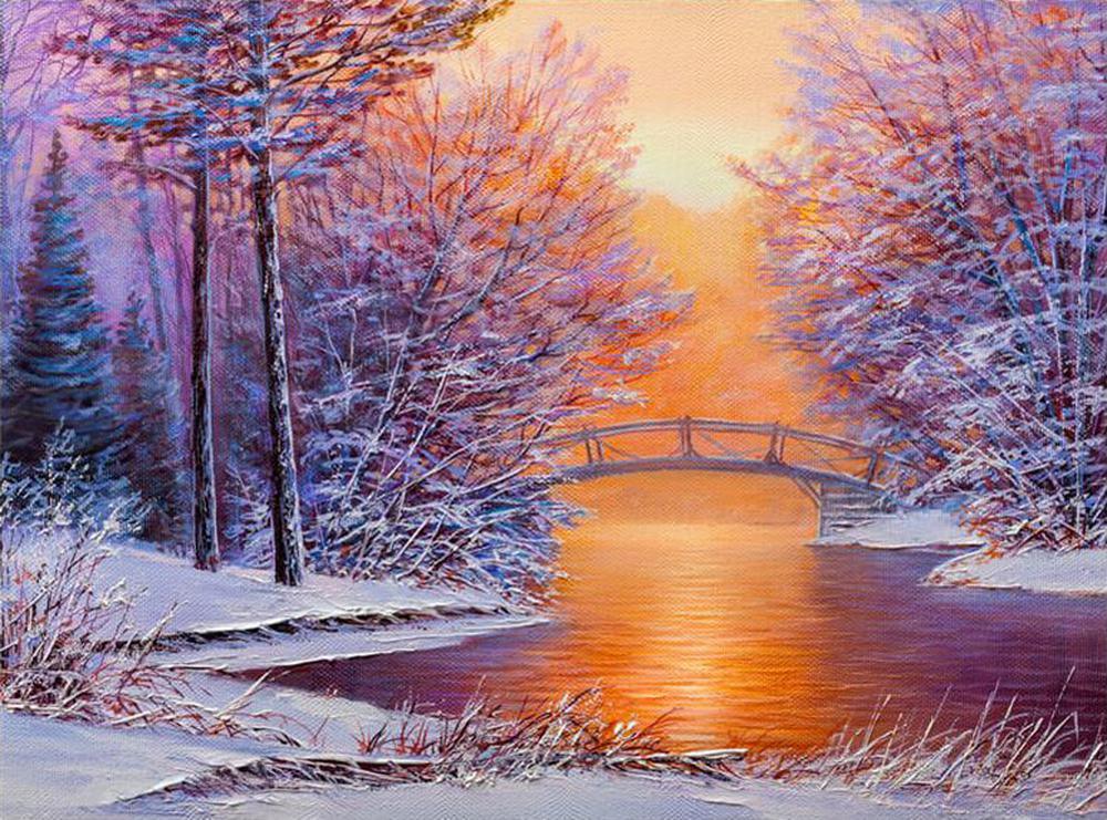 Free Winter Scenery - MyCraftsGfit - Free 5D Diamond Painting