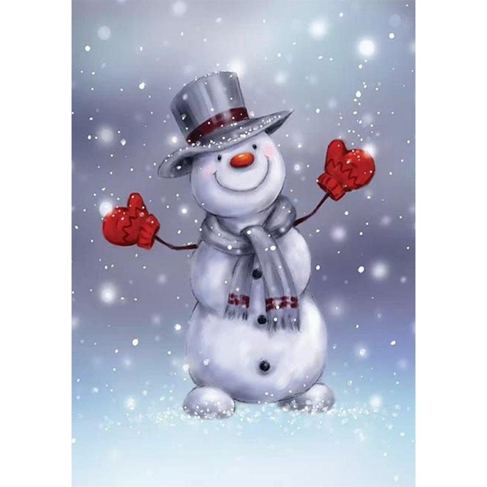 Winter Snowman Free 5D Diamond Painting Kits MyCraftsGfit - Free 5D Diamond Painting mycraftsgift.com