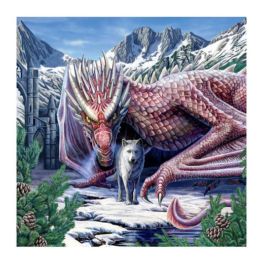 Free Wolf And Dragon - MyCraftsGfit - Free 5D Diamond Painting