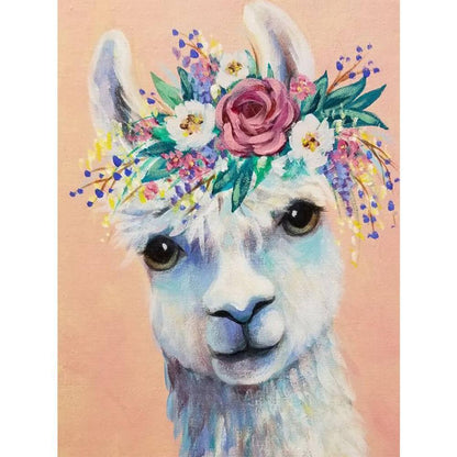 Wreath Alpaca - MyCraftsGfit - Free 5D Diamond Painting