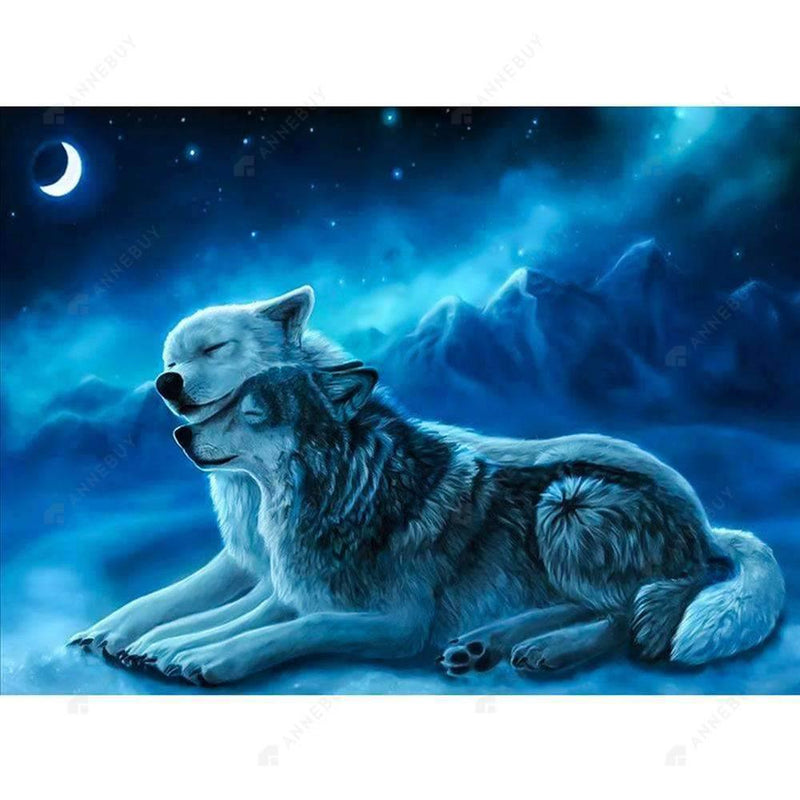 Free 5D Diamond Painting Kits Wolves freeshipping - MyCraftsGfit - 5D Diamond Painting