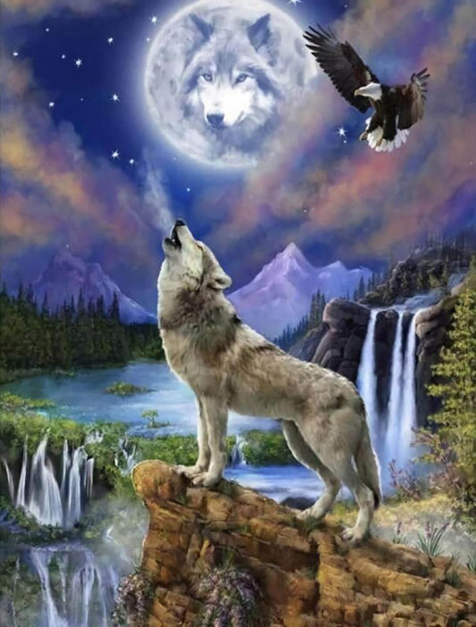 Free 5D Diamond Painting Kits Wolf freeshipping - MyCraftsGfit - 5D Diamond Painting