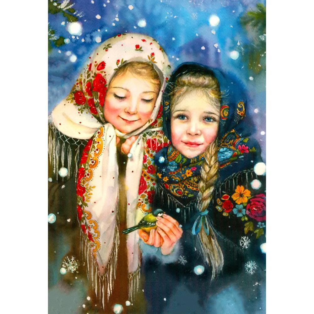 Free Xmas Girls - MyCraftsGfit - Free 5D Diamond Painting